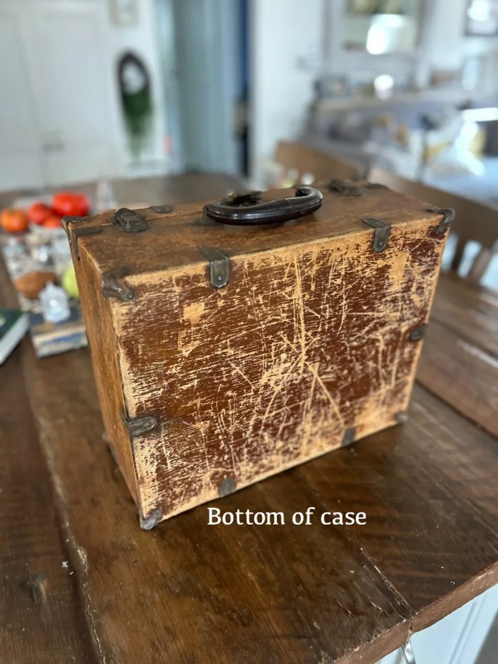 Vintage Wood Skate Case from Hillside Skating Rink from 1940'3-50'3